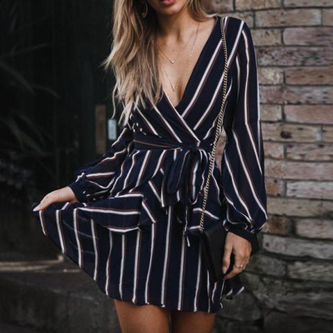 Women Vintage Front Button Sashes Party Dress Three Quarter Sleeve Turn Down Collar Solid Dress 2019 Autumn New Fashion Dress