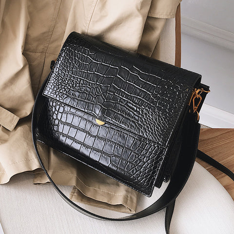 Stone Pattern PU Leather Crossbody Bags For Women 2020 Small Totes With Metal Handle Lady Shoulder Messenger Bag Handbags