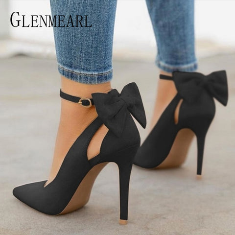 QUTAA 2020 Women Pumps Leopard PU Leather Flock Sandals Square High Heels Pointed Toe Buckle Fashion Summer Women Shoes 34-43